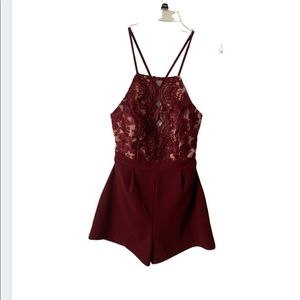 Blashe’ Burgundy Sleeveless Scrape Dress With Shorts- Size M/M